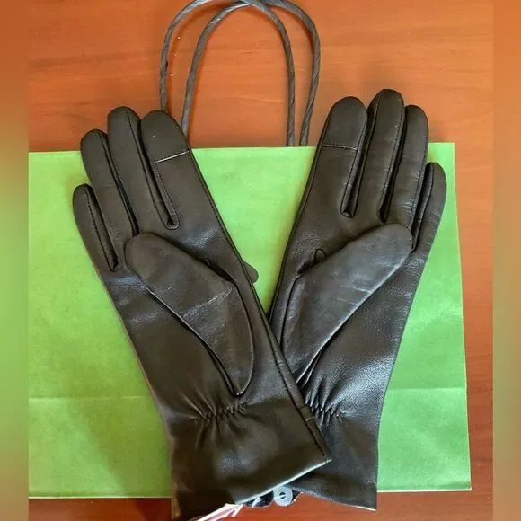 Kate Spade Black Small Leather Gloves - Picture 4 of 4